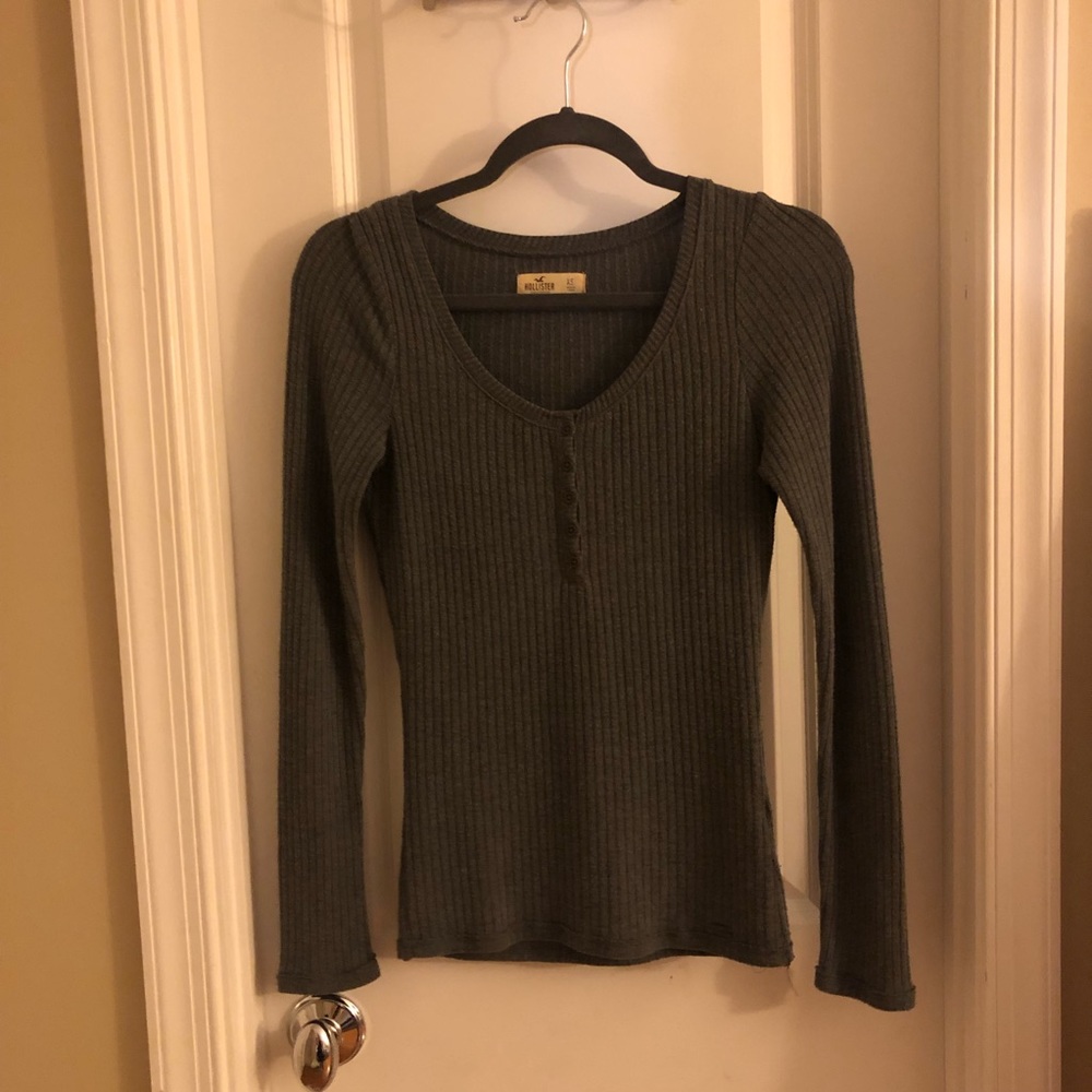 Hollister Ribbed Long Sleeve Shirt